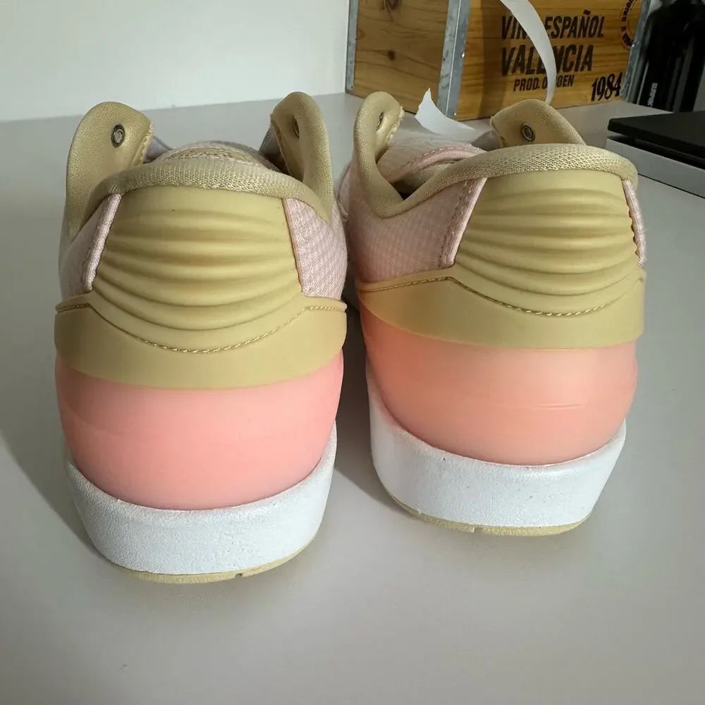Nike Air Jordan 2 Retro Low Craft Pink Seersucker‎ Atmosphere Sneakers Size 8.5